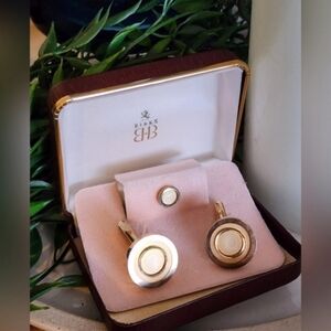 Birks Cufflinks with Tie Clip